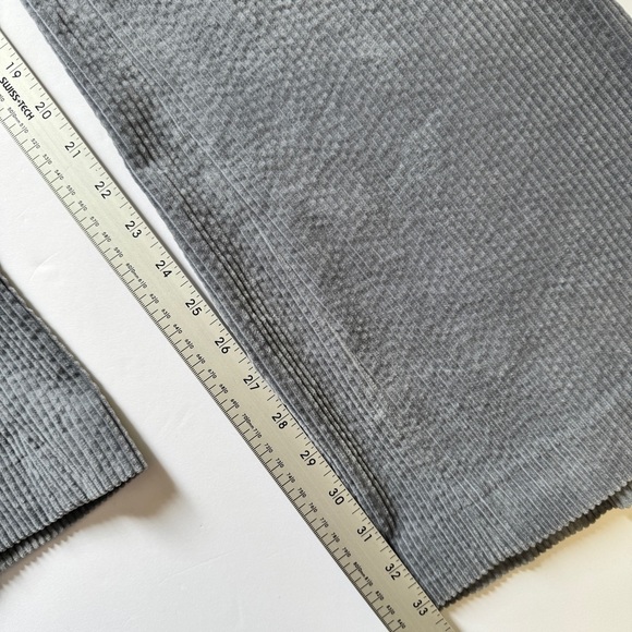 Zara Woman Pants Straight Leg Corduroy Trousers Slacks Blue Gray Zip Pockets S - Picture 8 of 15